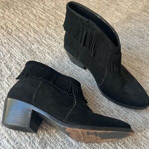 Joie fringe ankle booties, size 38